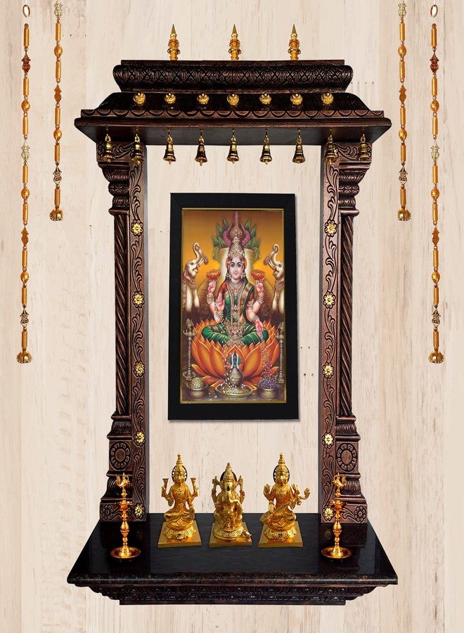 101Temples 101 Temples - Divinity Eternity Spirituality Vara Maha Lakshmi Photo Frame for Pooja Room with Wall Hook, 1 Piece | 10” x 13”, Matt Finish - Image 3